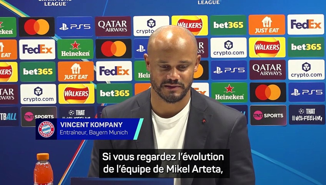 Kompany : "Le Arsenal d'Arteta a très peu de faiblesses"