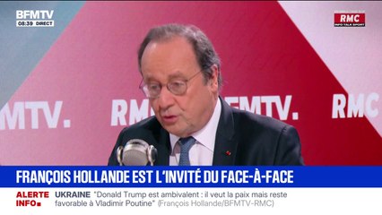 Guerre en Ukraine: "La paix russe serait une fausse paix", estime François Hollande