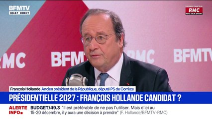Présidentielle: "Les Français sont lassés des annonces de candidature, ce n'est pas la donne démarche", estime François Hollande