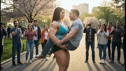 Tall women and short men (She is taller).