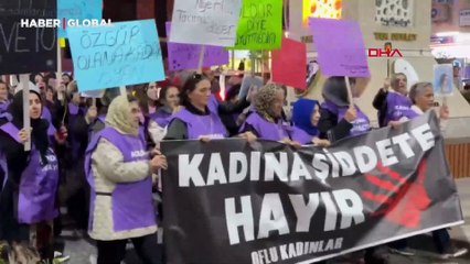 Trabzon’da kadınlardan şiddete karşı yürüyüş: Erkekler de destek verdi