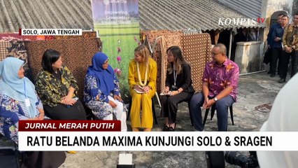 Ratu Belanda Maxima Pertama Kali Coba Membatik Saat Kunjungi Solo dan Sragen | jMP