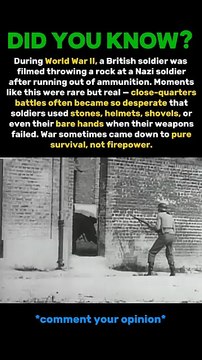 WW2 Soldier Threw a Rock After Running Out of Ammo #history #war #ww2 #shorts