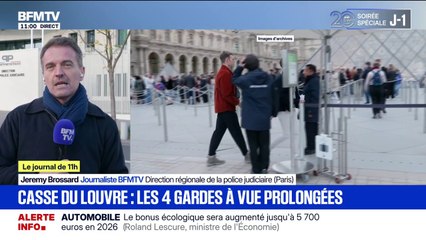 Casse au Louvre: les quatre nouvelles gardes à vue prolongées, dont celle du dernier suspect du commando