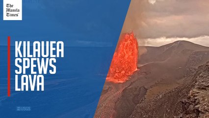 Lava spews out of Hawaii's Kilauea Volcano