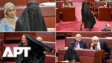 "Middle Finger to People of Faith!" AU Senate Erupts As Hanson’s Burqa Stunt Shuts Down Parliament