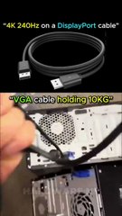 “VGA CABLE HOLDING 10 KG 💀” #pcgaming #benchmark #rtx5050 #gtx1080ti