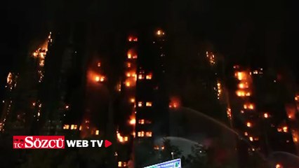 Hong Kong'da gökdelen yangını