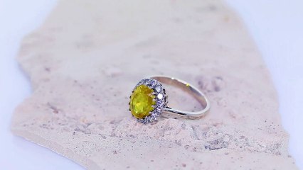 Gorgeous Yellow Sapphire Engagement Ring At Navratan
