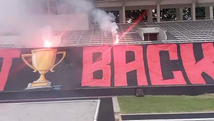 Suasana latihan terakhir timnas Indonesia U-22 Stadion Madya, Senayan, Jakarta, Rabu (26/11/2025).