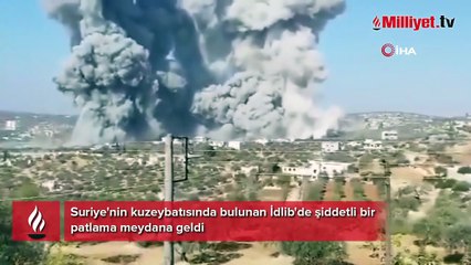 Suriye'de şiddetli patlama! Bölgeden dumanlar yükseliyor