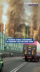 Incêndio de grandes proporções atinge condomínio de arranha-céus em Hong Kong; 4 morrem