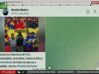 Pdte. Maduro: Somos los Guerreros del Sol, incansables, invencibles, indestructibles y vencedores