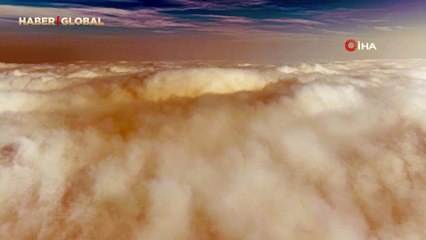 43 ilin geçiş güzergahında "sis denizi" havadan görüntülendi