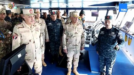 الفريق أول عبد المجيد صقر يشهد تنفيذ المرحلة الرئيسية للتدريب المشترك ميدوزا 14