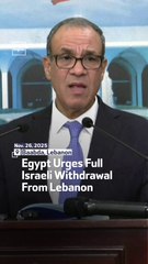 Egypt Urges Full Israeli Withdrawal From Lebanon