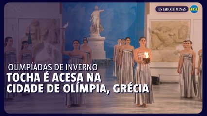 Chama dos Jogos Olímpicos de Inverno Milano-Cortina 2026 é acesa em Olímpia