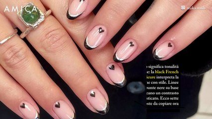 Black french manicure: eleganza grafica per la stagione fredda