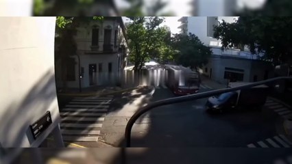 Impactante choque choque y vuelco en Almagro