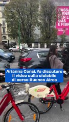 Arianna Censi, fa discutere il video sulla ciclabile di corso Buenos Aires