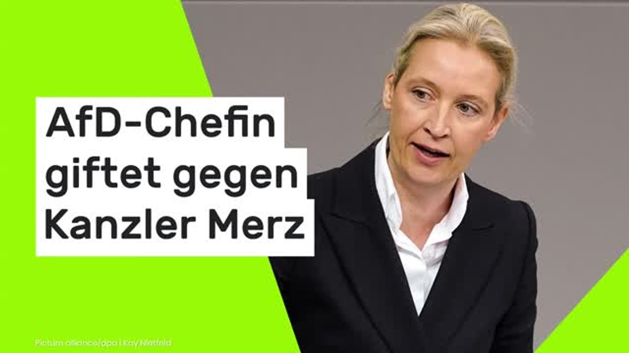 Alice Weidel: 'Ihr Feixen wird sich der Wähler merken' - AfD-Chefin giftet gegen Kanzler Merz