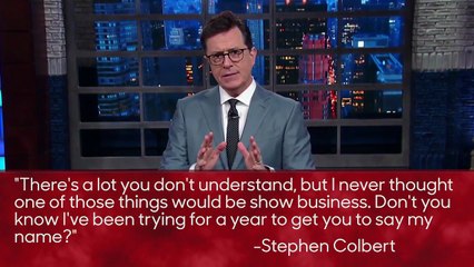 Stephen Colbert Responds to Trump Calling Him a "No Talent" Host | THR News