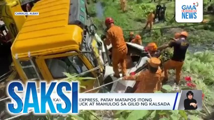 11 sakay ng UV express, patay matapos itong maararo ng truck at mahulog sa gilid ng kalsada | Saksi