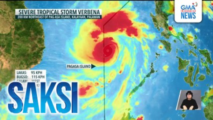 Bagyong Verbena, inaasahang lalabas ng Phil. Area of Responsibility ngayong gabi o bukas ng Umaga | Saksi