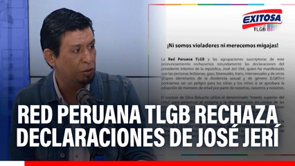 Red Peruana TLGB rechaza declaraciones de José Jerí sobre adopción de parejas homosexuales: "Reafirma el estigma hacia una población históricamente discriminada"