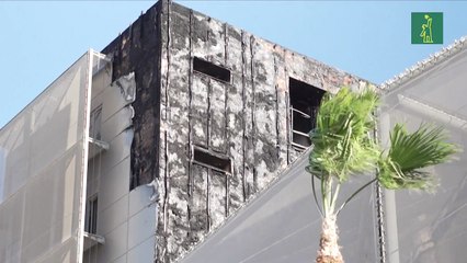 Espectacular incendio en un hospital del sureste de España