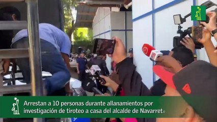 Arrestan a 10 personas durante allanamientos por investigación de tiroteo a casa del alcalde de Navarrete