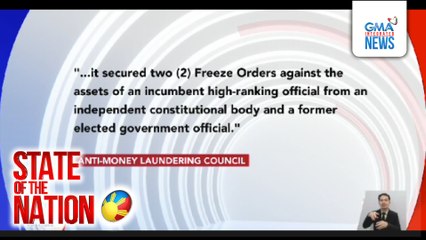 Panibagong freeze orders para sa ari-arian ng 2 isinasangkot sa maanomalyang flood control projects, nakuha ng AMLC | SONA