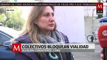 Colectivos bloquean cruce en CDMX para exigir atención de la Fiscalía