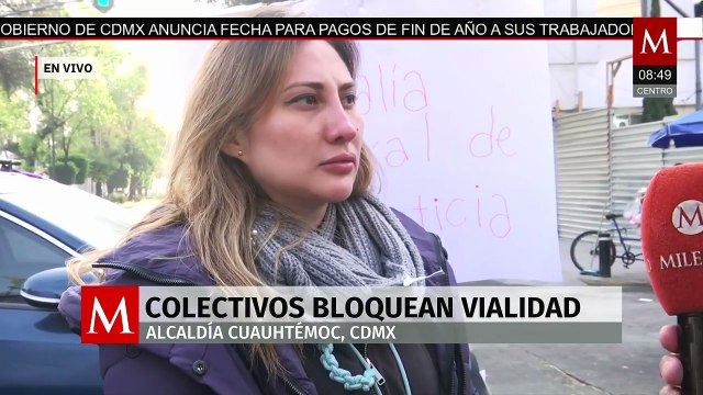 Colectivos bloquean cruce en CDMX para exigir atención de la Fiscalía