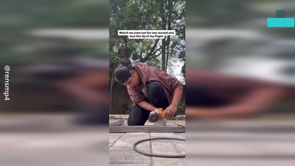 Accident With Grinder Leaves Woman Injured