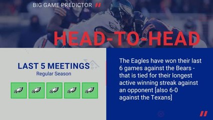 Chicago Bears @ Philadelphia Eagles - Opta Predictor