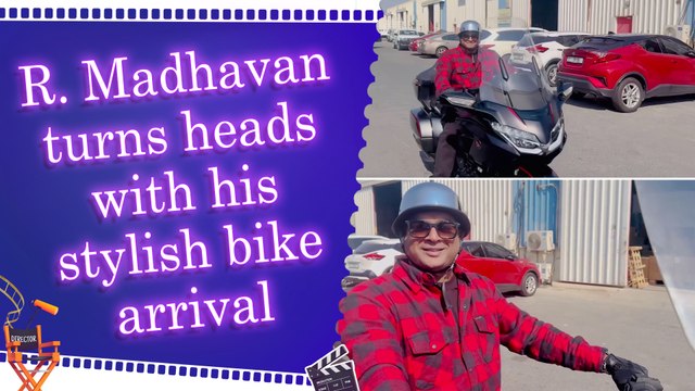 R. Madhavan makes dashing entry on sports touring bike during G.D. Naidu biopic shoot