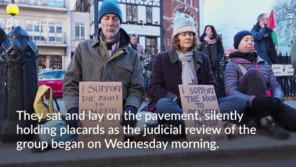 Hundreds sit outside RCJ in support of Palestine Action