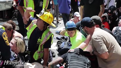 Donald Trump Retweets Cartoon of Train Hitting CNN Reporter | THR News