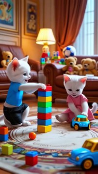 Evil Cat Babysitter Kitten Kids Escape Cat Animation Short #cat#kitten#cutecat#catlover