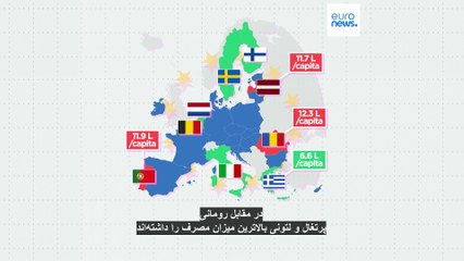 مردم کدام کشورهای اروپایی نوشیدنی الکلی بیشتری مصرف می‌کنند؟