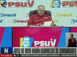 Sec. Gral. del PSUV Diosdado Cabello anuncia los equipos que acompañarán la creación de los CCBI