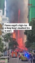 Flames Engulf High-Rise in Hong Kong's Deadliest Fire in Years [VERTICAL]