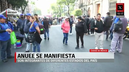 Miembros de la ANUEE bloquean vialidades de la CDMX durante movilizaciones