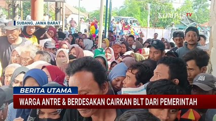 Antrean  Cairkan BLT Kesra, Kantor Pos di Subang Dipadati Warga hingga Petugas Kewalahan