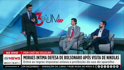 EITA! Moraes intima defesa de Bolsonaro após uso de celular em visita de Nikolas