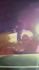 Heroic cops pull unconscious man from wreck seconds before flames engulf car