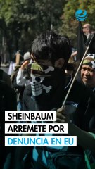 Sheinbaum critica disturbios juveniles y acusa al PAN por queja en EU