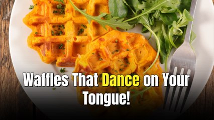 Savory Curry Pumpkin Waffles (Mochi Waffles)