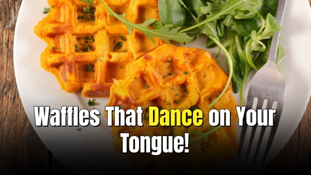 Savory Curry Pumpkin Waffles (Mochi Waffles)